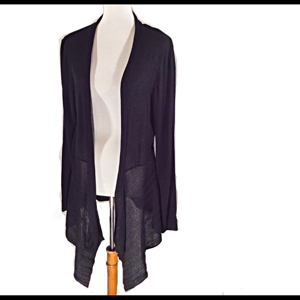 Cable & Gauge Black Open Drape Cardigan-XL-NWT